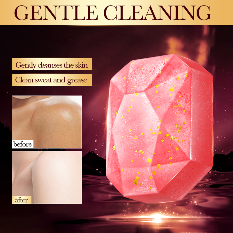 Luxury Gold Skincare - สบู่แฮนด์เมดสีโรสโกลด์ฟอยล์ – สบู่ก้อนบำรุงผิวจากน้ำมันหอมระเหยธรรมชาติ สำหรับผิวหน้าและผิวกาย ของขวัญสุดหรูสำหรับผู้หญิง