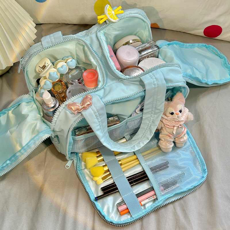 Luxury Skincare Organizer - ใหม่ผู้หญิงกระเป๋าเครื่องสําอางแบบพกพากระเป๋าขนาดใหญ่ความจุแต่งหน้ากระเป๋าเดินทาง Organizer Essentials กระเป๋า