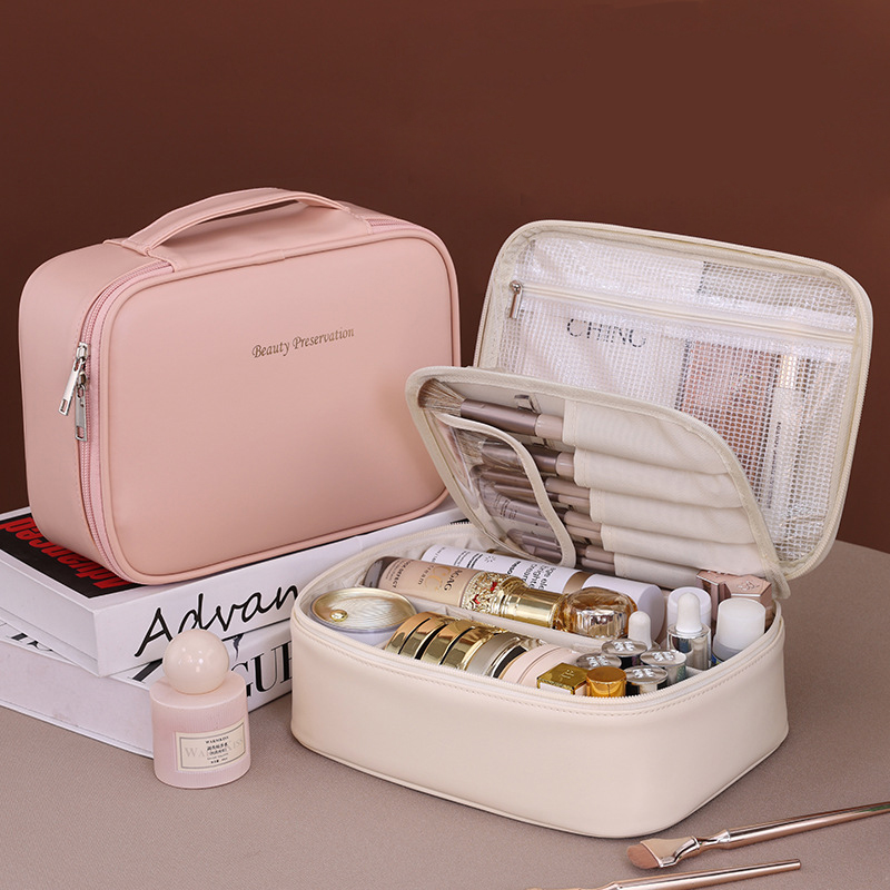 Luxury Skincare Organizer - ใหม่กระเป๋าเครื่องสำอางสตรีกระเป๋าเก็บของแบบพกพาความจุขนาดใหญ่กระเป๋าแต่งหน้าสุดหรูกระเป๋าเดินทางออแกไนเซอร์สิ่งจำเป็นกระเป๋าเครื่องสำอาง