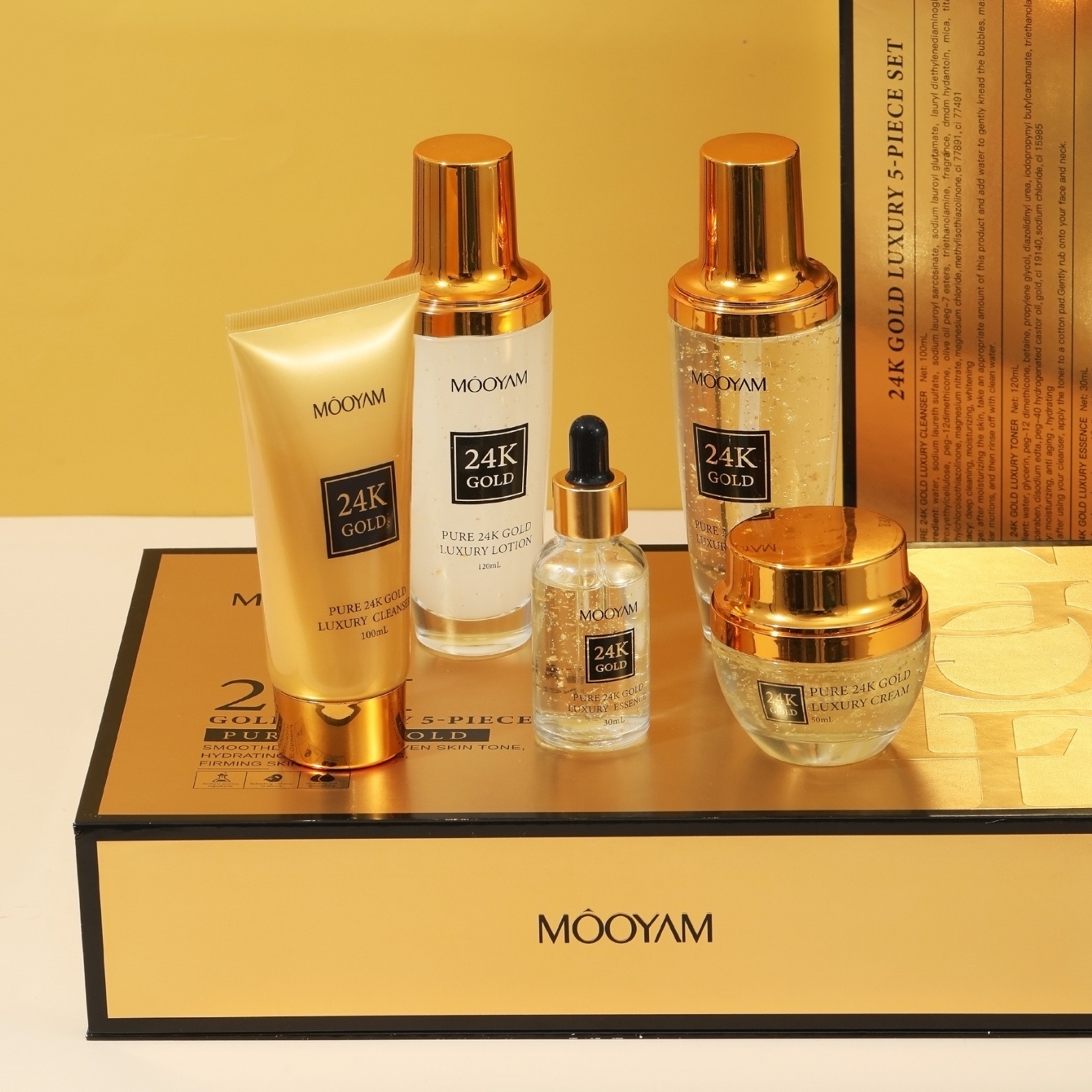 Luxury Gold Skincare - ชุดบำรุงผิวหน้า 24K โกลด์ ลักชัวรี่ ช่วยลดเลือนริ้วรอย ฟื้นฟูผิว