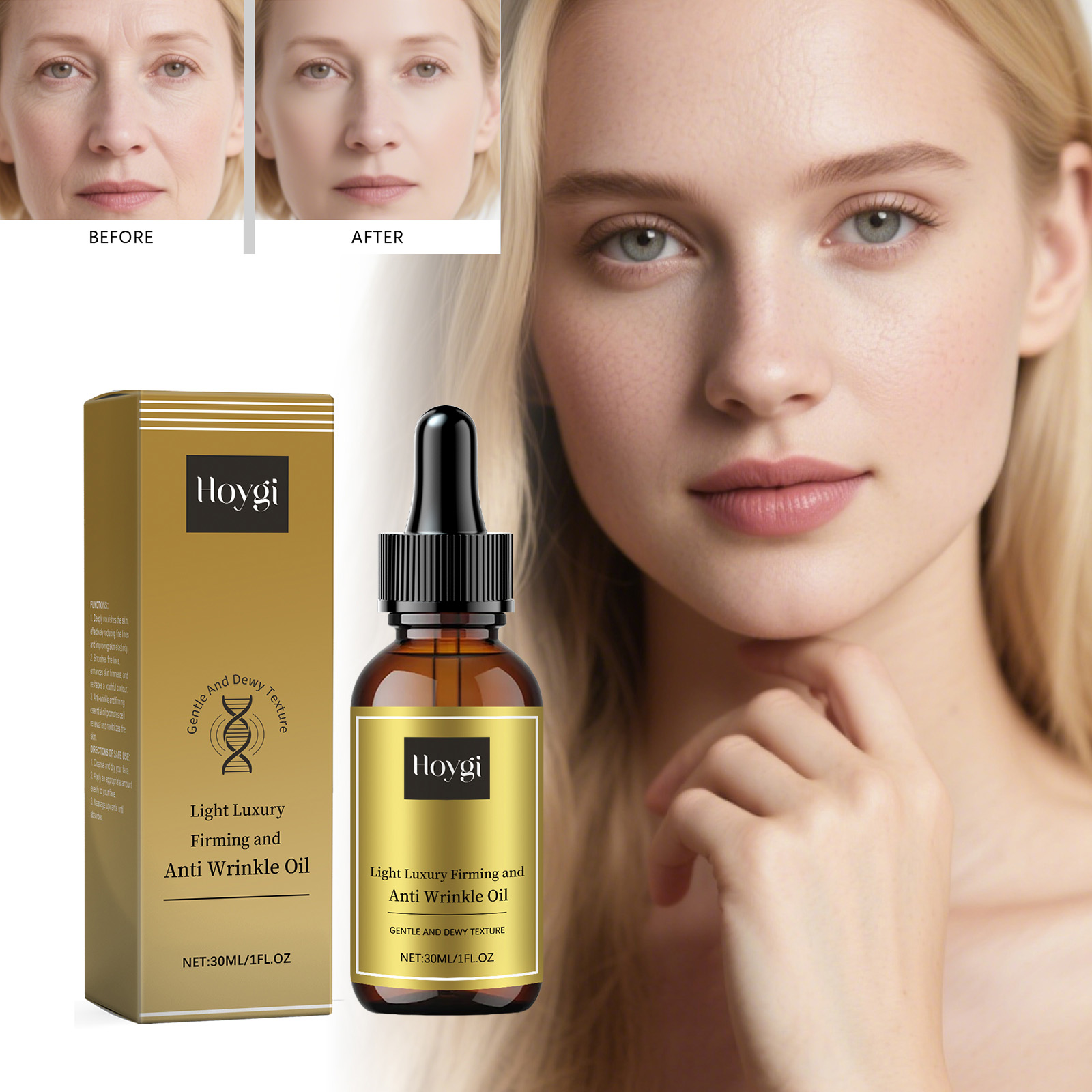 Luxury Skincare China - น้ำมันบำรุงผิวหน้ากระชับ ยกกระชับ ลดเลือนริ้วรอย ปรับผิวให้กระจ่างใส บำรุงผิวให้เรียบเนียน นุ่ม