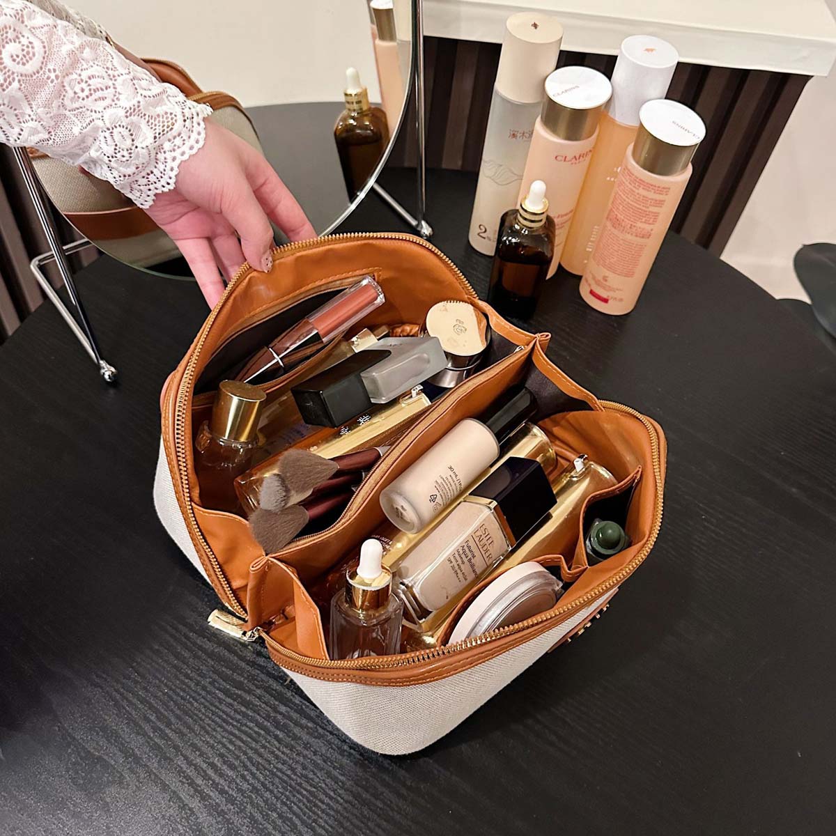 กระเป๋าผ้าแคนวาสแบบเรโทรหรูหรา - Luxury Skincare China บทวิจารณ์และราคา