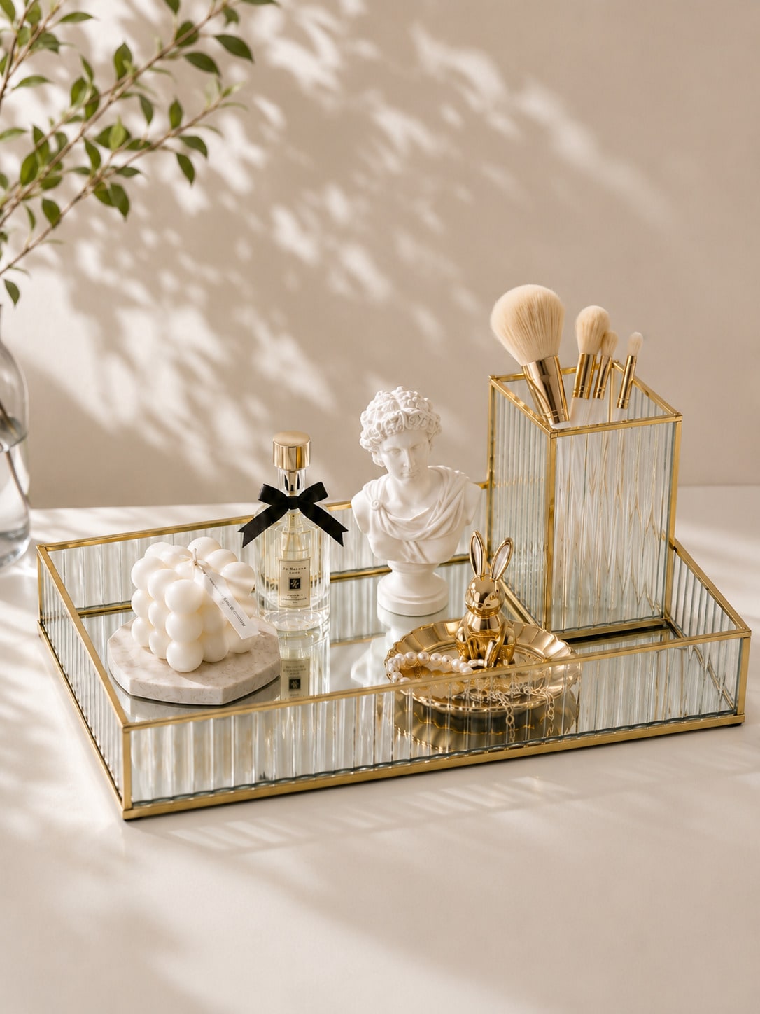 ถาดเก็บของทรงสี่เหลี่ยมผืนผ้าล - Luxury Gold Skincare บทวิจารณ์และราคา