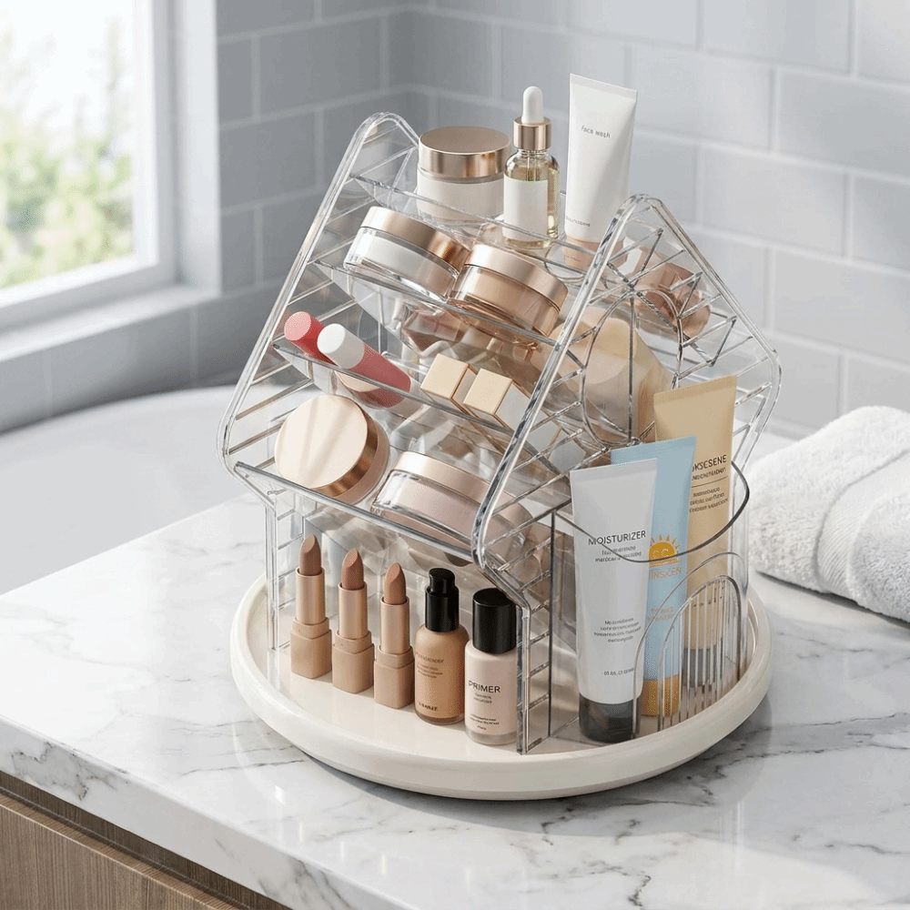 ที่จัดระเบียบเครื่องสำอางตั้งโ - Luxury Skincare Organizer บทวิจารณ์และราคา