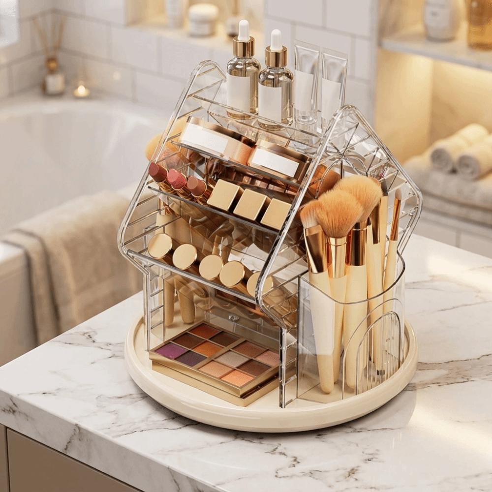 ที่จัดระเบียบเครื่องสำอางตั้งโ - Luxury Skincare Organizer บทวิจารณ์และราคา