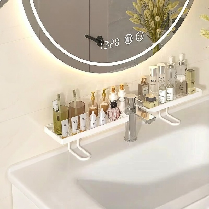 ชั้นวางของอ่างล้างหน้าแบบเรียบ - Luxury Skincare Organizer บทวิจารณ์และราคา