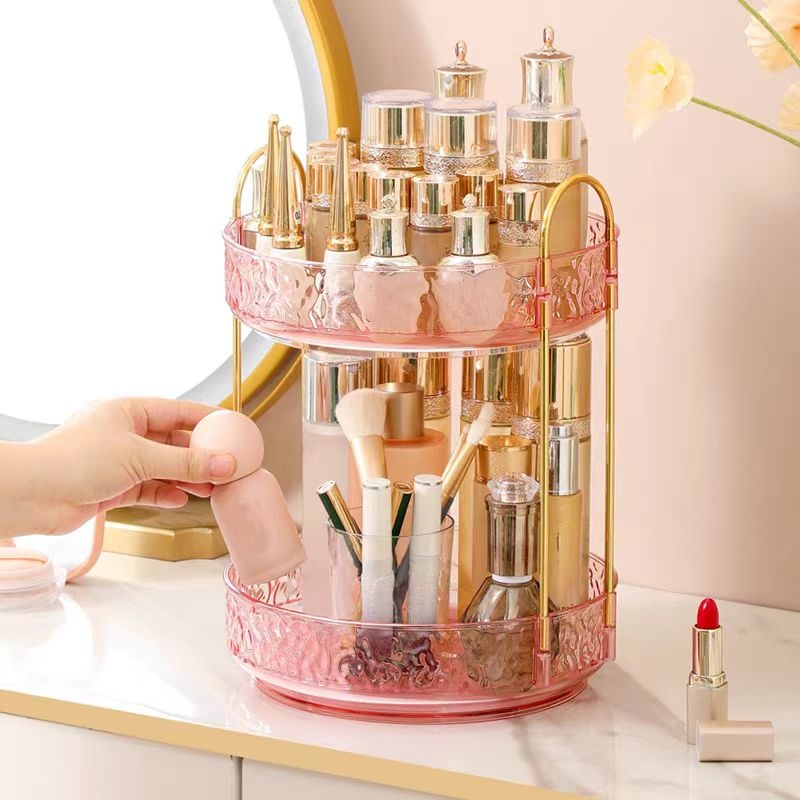 กล่องเก็บของแบบหมุนลายคลื่นน้ำ - Luxury Skincare Organizer บทวิจารณ์และราคา